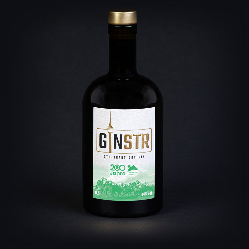 GINSTR - Stuttgart Dry Gin – die limitierte "200 Jahre" Deutscher Galopp Edition
